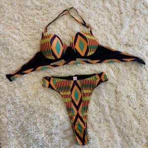 Never worn. Tribal print bikini.